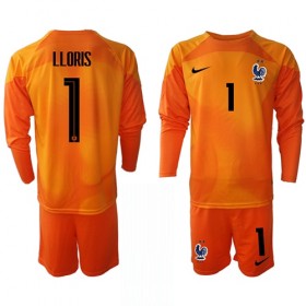 Camisetas Francia Hugo Lloris 1 Portero Primera Copa Mundial 2022 Manga Larga - Niño (+ Pantalones)